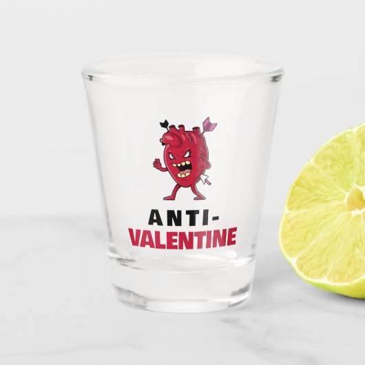 Anti-Valentine | Funny Valentine Gift Shot Glas (Voorkant)