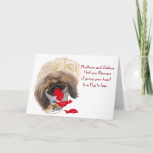 Anti-Valentine Pekingese Feestdagen Kaart