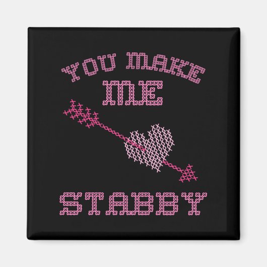 Anti Valentine Ugly Valentines Day Feeling Stabby  Magneet (Voorkant)
