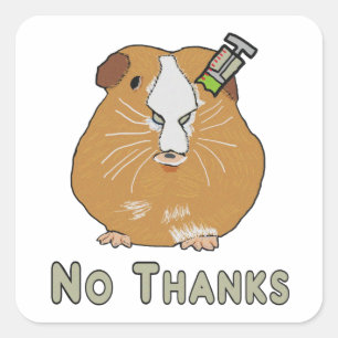 Anti-Vax Guinee Pig Vierkante Sticker