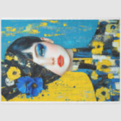 Anti War Art Oekraïne Vrede & Eenheid Decoupage Tissuepapier (Voorkant)