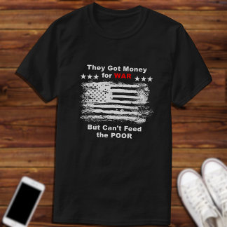 Anti=War Distressed Flag T-shirt