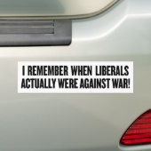 Anti-War Liberals Bumpersticker (Op auto)