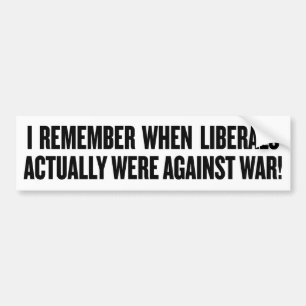 Anti-War Liberals Bumpersticker