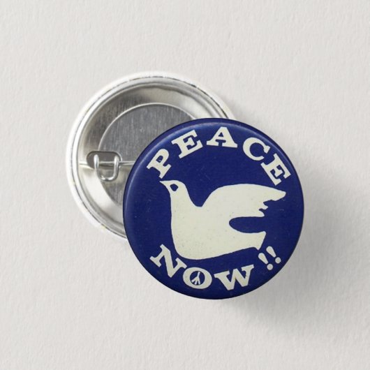 Anti-War Peace Now Badge Pin Button (Voorkant /achterkant)