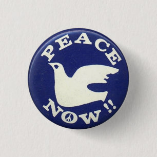 Anti-War Peace Now Badge Pin Button