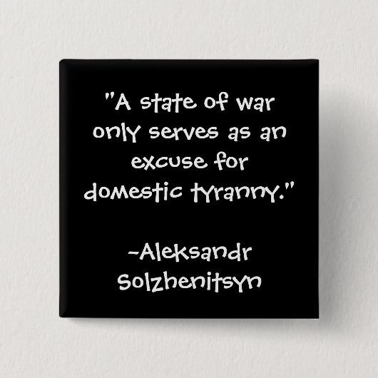ANTI WAR QUOTE BUTTON (Voorkant)