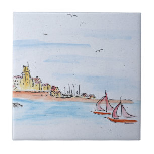 Antibes aan de Middellandse Zee, Frankrijk Tegeltje