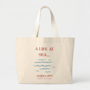 Antibes Coast Canvas Tote Bag - Luxe Resort
