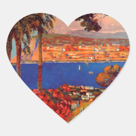 antibes Cote D'Azur Travel Hart Sticker (Voorkant)