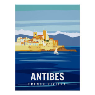 Antibes Fort Nederlands Poster Franse Riviera Retr Perfect Poster