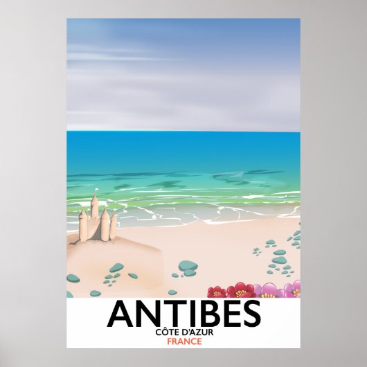 Antibes France Beach poster (Devant)
