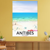 Antibes France Beach poster Canvas Afdruk (Insitu (Woonkamer))