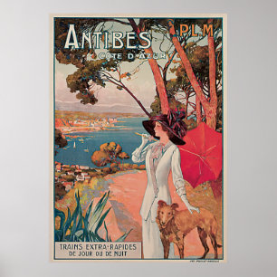 Antibes, France Poster Vintage voyage