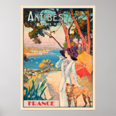 Antibes, France travel poster (Devant)