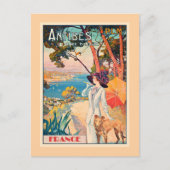 Antibes, France travel poster, Briefkaart (Voorkant)