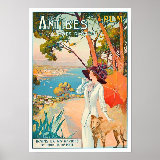 Antibes France vintage Poster (Voorkant)