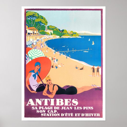 Antibes France vintage Poster (Voorkant)