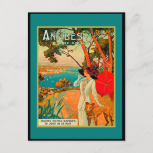 Antibes France Vintage Poster Briefkaart