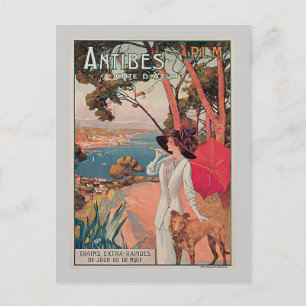 Antibes, France Vintage Travel Advertisement Briefkaart