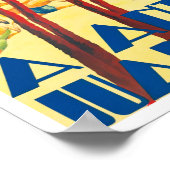 Antibes France vintage travel Poster (Coin)