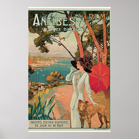 Antibes, France Vintage Travel Poster (Voorkant)