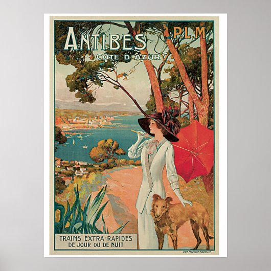 Antibes Frankrijk reizen en Poster (Voorkant)