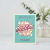 Antibes Frankrijk vakantie Retro  Briefkaart (Staand voorkant)