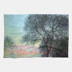 Antibes in de ochtend door Claude Monet Theedoek