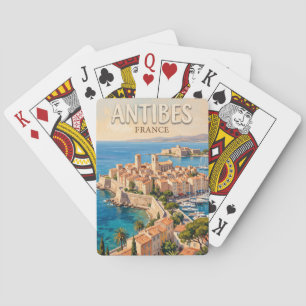 Antibes Oude Stad en Port Vauban Frankrijk Pokerkaarten