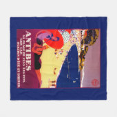 Antibes PosterEurope Fleece Deken (Voorkant (Horizontaal))