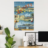 Antibes Vintage Travel Poster (Thuiskantoor)