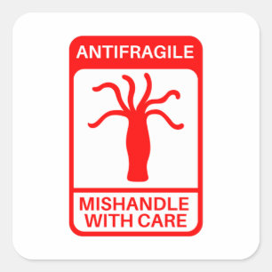 Antibreekbaar - Mishandelen met zorg Vierkante Sticker