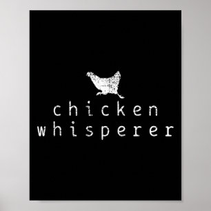 Antic cadeau voor kippenfluisteraarboer poster
