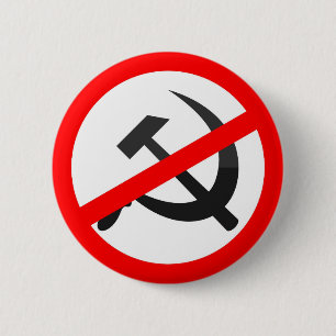 anticommunisme ronde button 5,7 cm