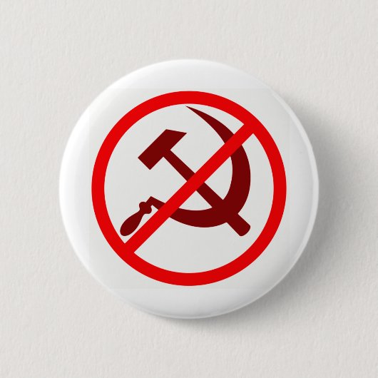 anticommunist ronde button 5,7 cm (Voorkant)