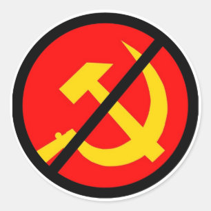 anticommunistisch ronde sticker