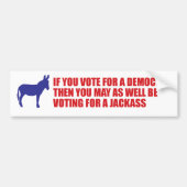 antidemocratische bumpersticker (Voorkant)