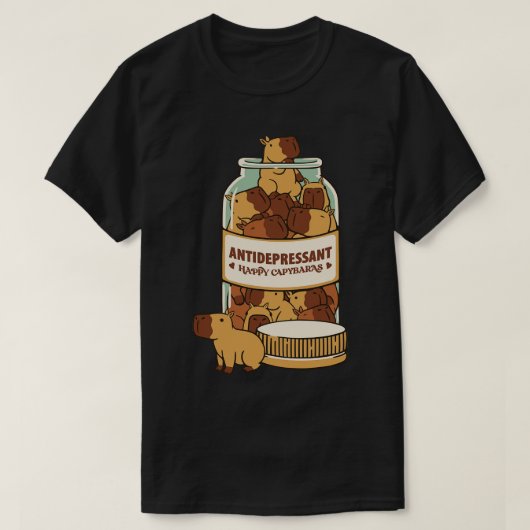 Antidepressivum Capybara door Tobe Fonseca T-shirt (Design voorkant)