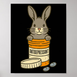 Antidepressivum Geestelijke Gezondheid Konijn Humo Poster