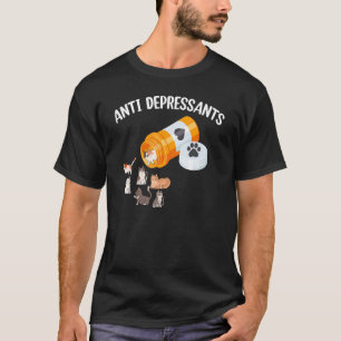 Antidepressivum Kat Gelukkige Pillen Kitty Kitten T-shirt
