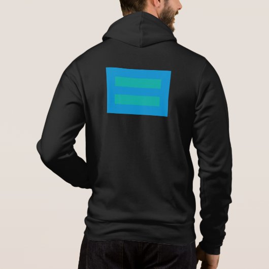 Antidiscriminatie Hoodie Front Zip (Achterkant)