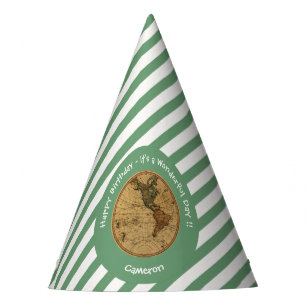 Antiek 1786 Western halfrond Kaart Thema Feest Feesthoedjes