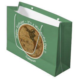 Antiek 1786 Western halfrond Kaart Thema Feest Groot Cadeauzakje