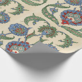 Antiek 1885 Flower & Leaves Pattern Cadeaupapier (Hoek)