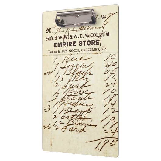 Antiek 1908 Millburn (NJ) Winkelklembord Klembord (Links)