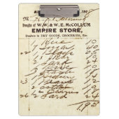 Antiek 1908 Millburn (NJ) Winkelklembord Klembord (Voorkant)