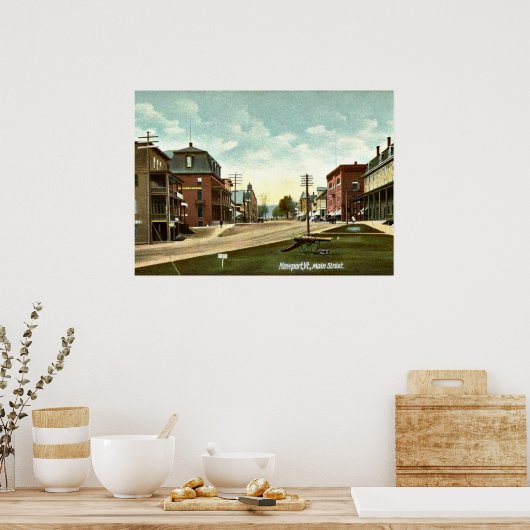 Antiek, 1908, Newport, Vermont Poster (Keuken)