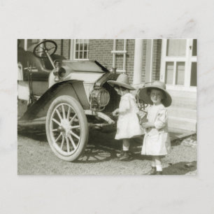 Antiek 1911 Roadster Briefkaart