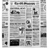 antiek 1920 flapper krant zwart wit douchegordijn (Voorkant)